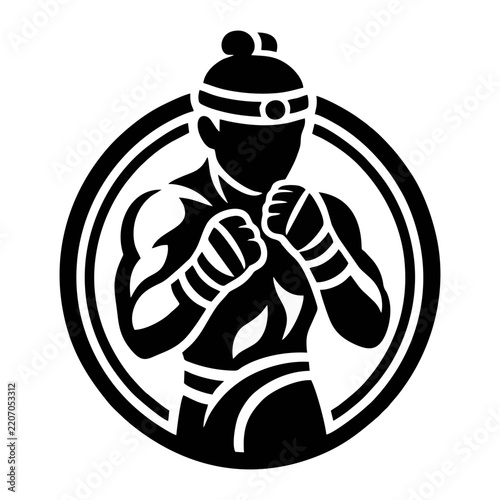 A logo mascot of martial art vector illustrator 
