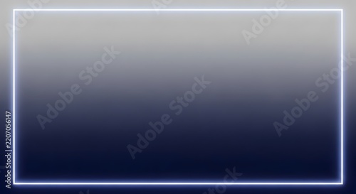Grey to navy gradient, thin glowing neon frame border, purpose for background
