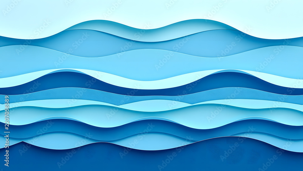 Obraz premium blue wave background