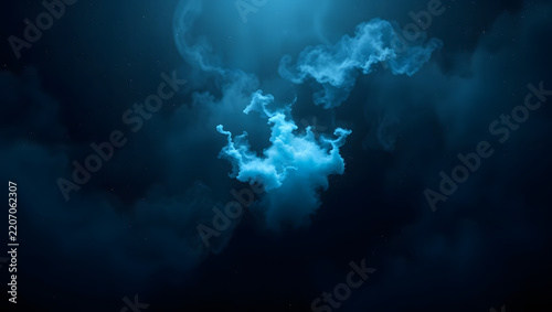 blue smoke background