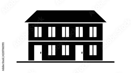 Vector illustration of house silhouette on a transparent background