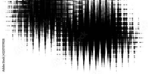 Bold Black Abstract Sound Wave Texture Creating a Powerful Dynamic Graphic on a Clean White Background