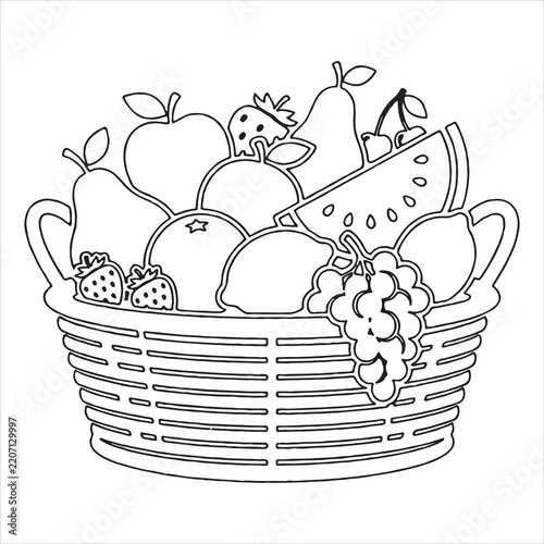 Silhouette art vector designs of various fruits