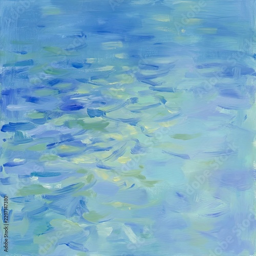 An Impressionistic Painting Capturing the Play of Light on Water