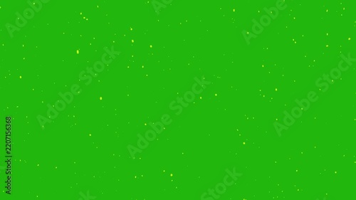 Magical Glowing Dust Particles Overlay on Chroma Key Green Background