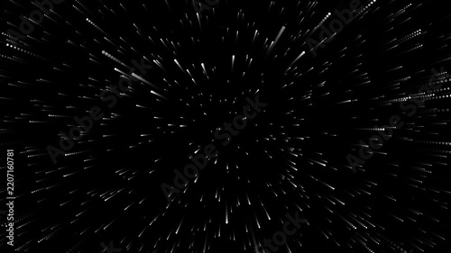 Abstract Hyperspace Starfield Motion Background in Deep Space