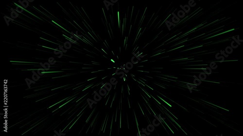 Abstract Green Light Rays Speed Zoom Background Loop
Futuristic Green Particle Motion Zooming in Dark Space