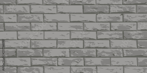Texture of a grey brick wall vector illustration