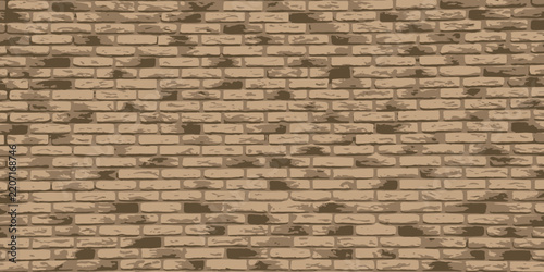 Texture of a vector illustration of a beige brick wall