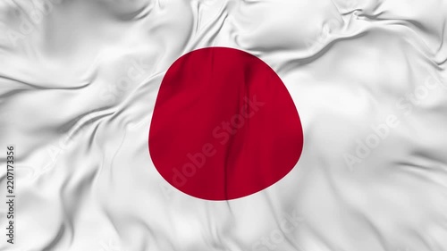 Japan flag animation seamless loop. high resolution flag 4k