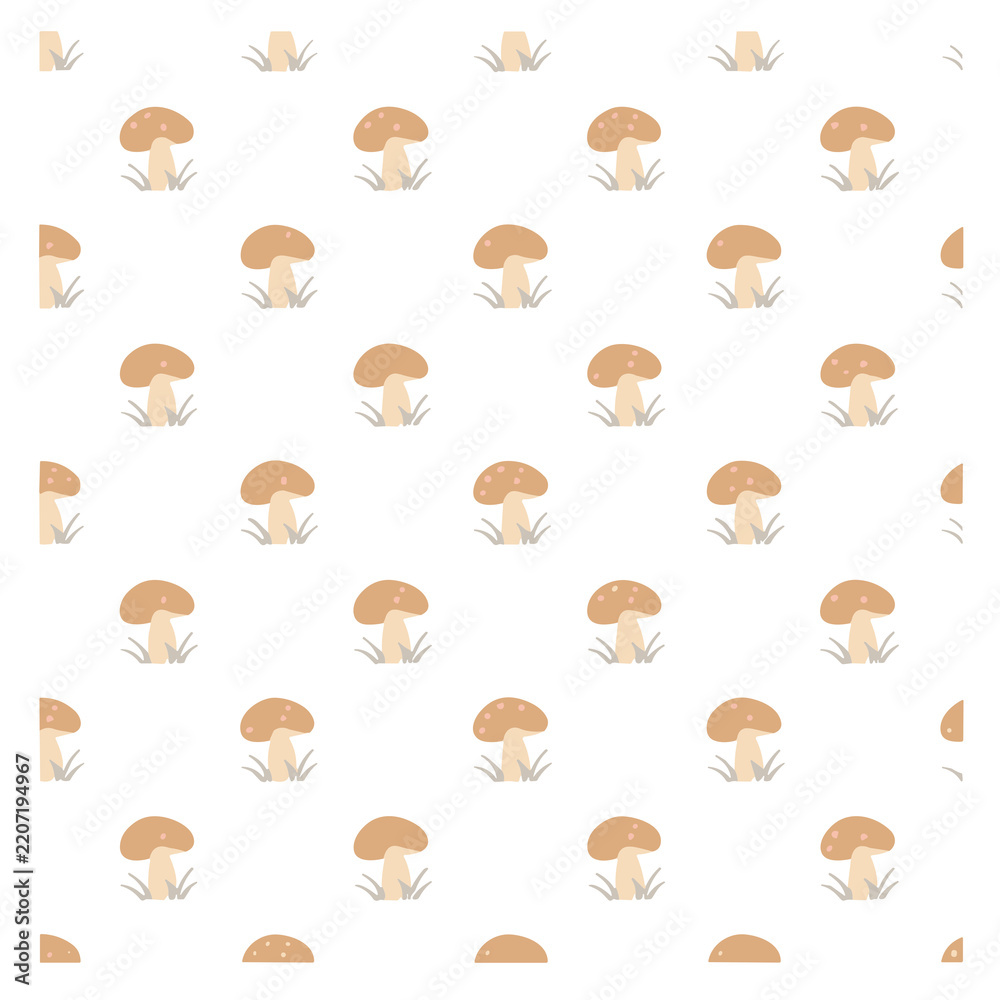Obraz premium Seamless Mushroom Pattern