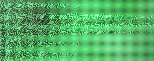 Abstract Digital Fractal Art with Wavy Green Glass Texture Surface Design