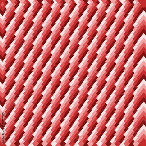 Red and pink abstract geometric seamless pattern with diagonal steps