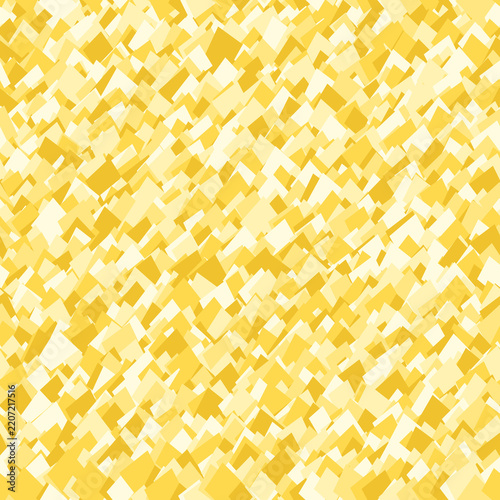 Seamless yellow geometric scattered square pattern background