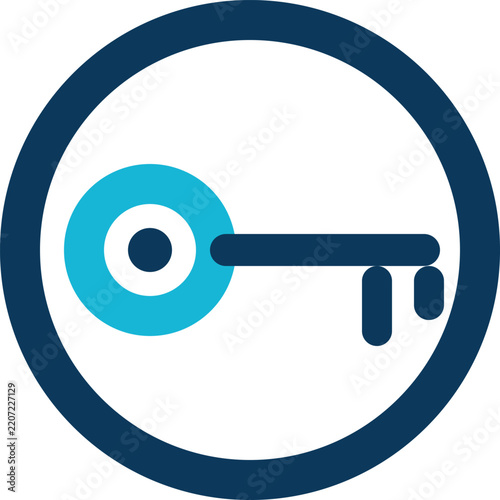 encryption key icon for secure digital access