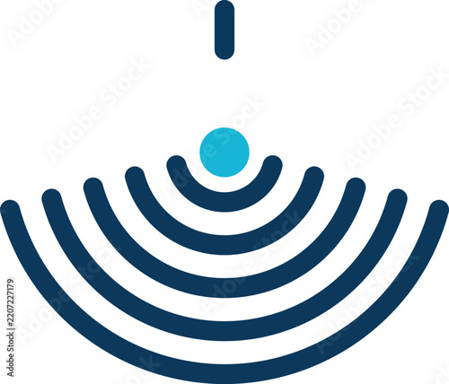 biometric fingerprint scan icon for identity verification