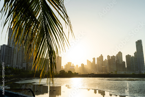 Panama sunrise in downtown