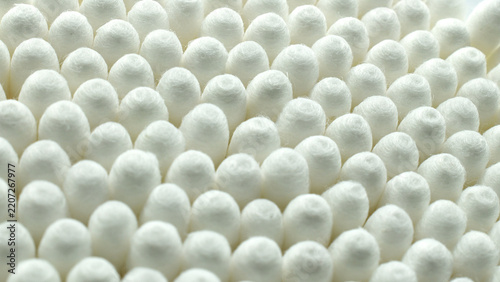 Background of many cotton swabs