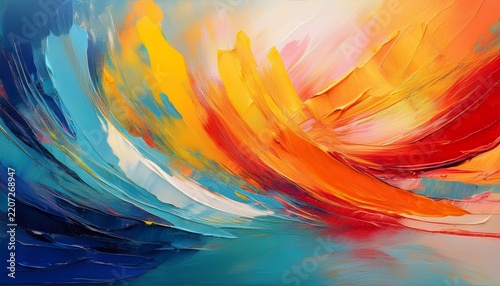 modern art colorful contemporary artwork color strokes of paint brushstrokes on abstract background brush painting
