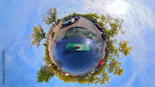 Car Roof Mounted Camera Unique and Ultra Wide Angle Footage of British Road Travel and Traffic. During Travel Car Was Passing Through Most of Cities Streets, Landscapes and Highways of England, UK