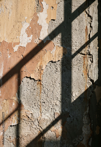 Window Shadow on Peeling Wall