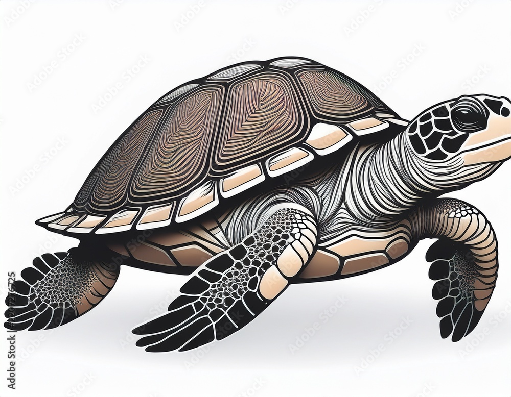 Fototapeta premium turtle isolated on white