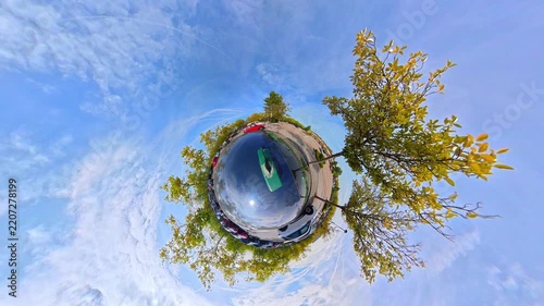 Car Roof Mounted Camera Unique and Ultra Wide Angle Footage of British Road Travel and Traffic. During Travel Car Was Passing Through Most of Cities Streets, Landscapes and Highways of England, UK