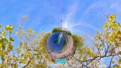 Car Roof Mounted Camera Unique and Ultra Wide Angle Footage of British Road Travel and Traffic. During Travel Car Was Passing Through Most of Cities Streets, Landscapes and Highways of England, UK