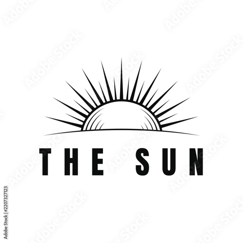 Sun Rising Over Horizon Logo Design