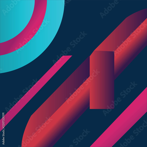 A 2027 vector background featuring an abstract pattern of harmonious shapes and colors.