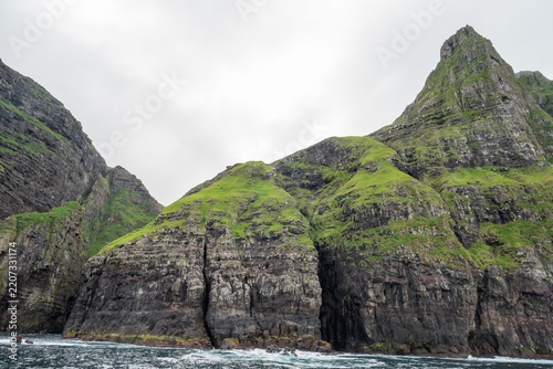 beautiful nature of Vestmanna Sea cliffs in the Faroe Islands