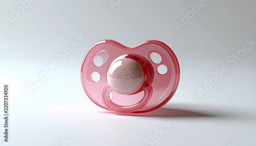 sleek baby pacifier on white background, ecommerce style