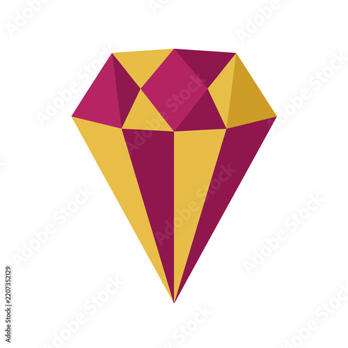 Stylized Diamond Gemstone Icon