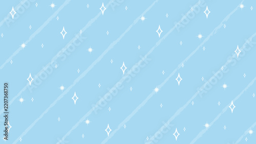 A Pattern Of Diagonal Stripes And Sparkling Stars On A Blue Background