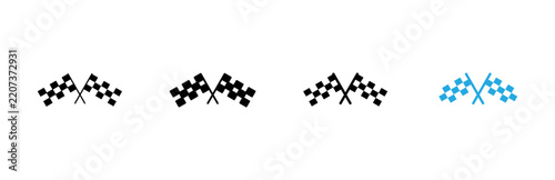 Racing flag icon vector. race flag sign and symbol.Checkered racing flag icon