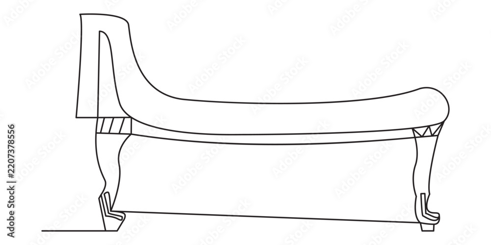Obraz premium Minimalist line drawing illustration of an elegant chaise lounge chair furniture