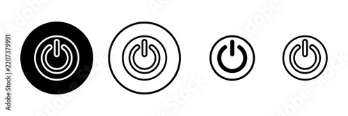 Power icon vector illustration. Power Switch sign and symbol. Electric power