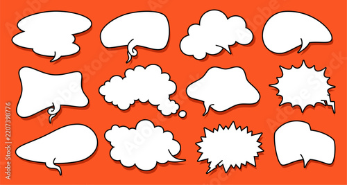 Speech and Thought Bubble Elements Set