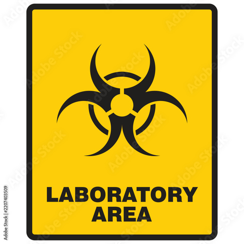 Warning, Laboratory Area. Sign vector