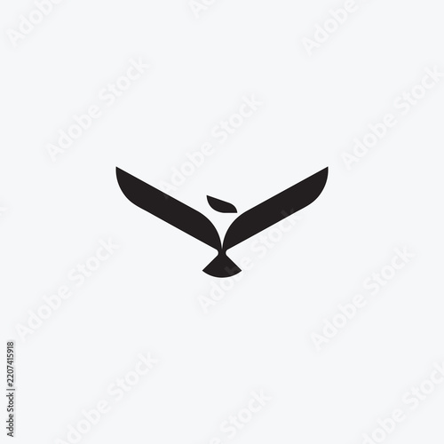 Abstract falcon logo design template.