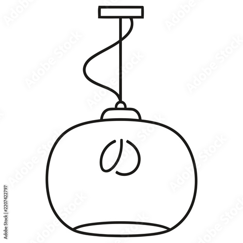 Pendant light fixture outline