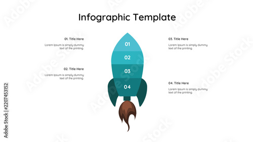 space rocket vector of infographic template