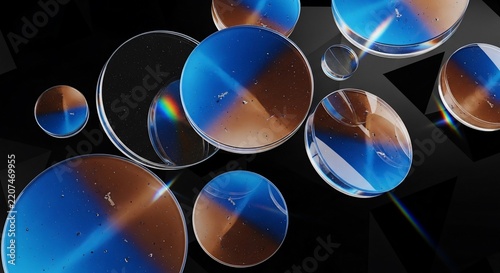 Prismatic Depths: A Dance of Light and Shadow on Polished Surfaces