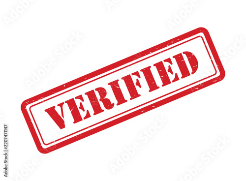 Verified Grunge Rubber Stamp Imprint Red Vector Illustration.