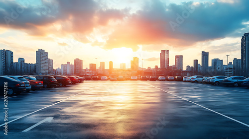 Modern Cityscape & Urban Skyline Images for Adobe Stock: High-Resolution Skyscrapers, Sunset Reflections, Car Light Trails, Wet Roads and Business District Landscapes
