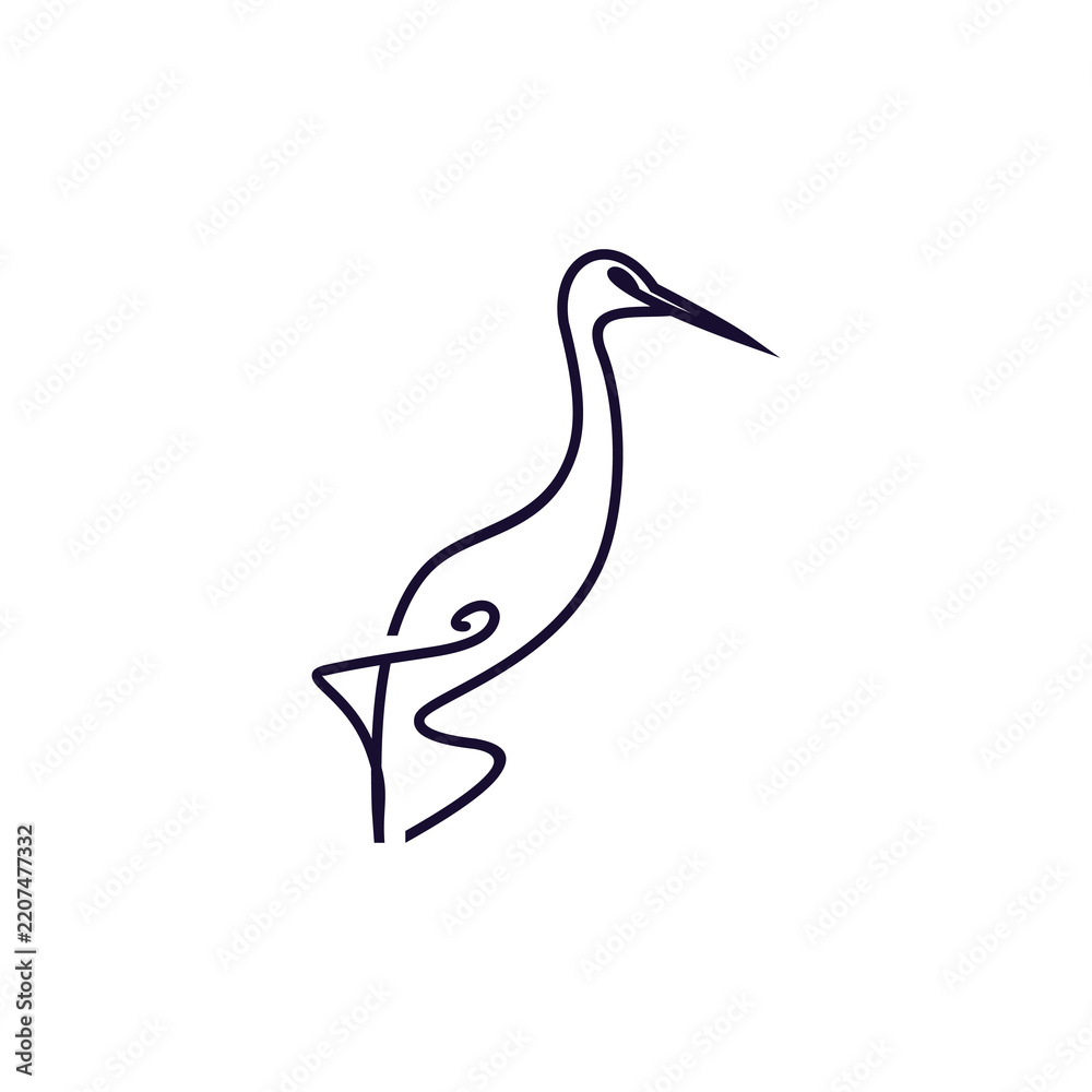 Obraz premium signature stork bir logo