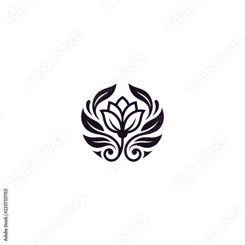 Tulip flower logo style icon design template vector illustration