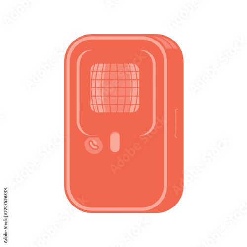 Simple illustration of a retro portable music player