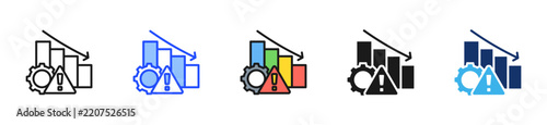 Operational Loss Icon Set Collection With Multiple Styles