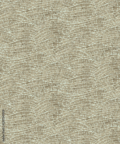 Seamless sophisticated sage grey abstract wave mosaic texture with high-quality tile layers for modern creative backgrounds